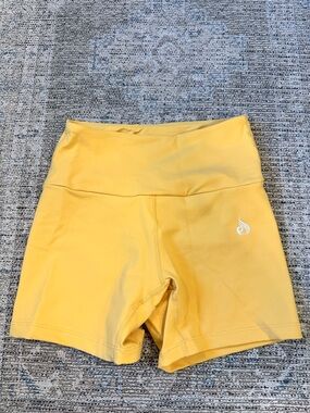 Ryderwear Women’s High-Waist Yellow Bike Shorts